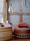 Hello Honey® Multicolor Handwoven Cotton Kilim Pouf